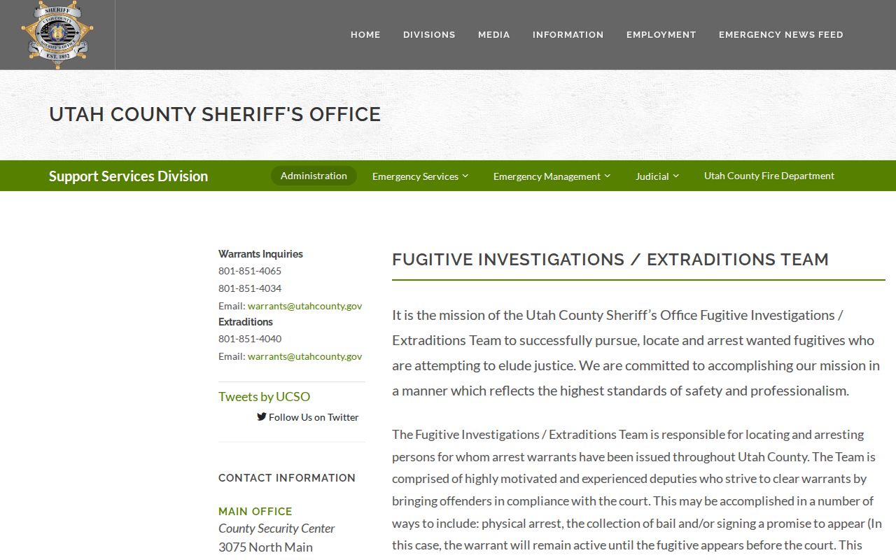 Utah County criminal history warrant search resources